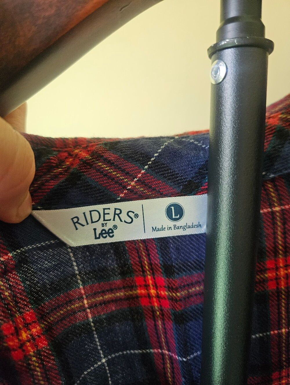 Riders by Lee Navy and Red Plaid Tunic Size Large - Picture 4 of 5